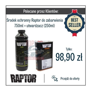 RAPTOR U-POL ЗАЩИТНОЕ СРЕДСТВО 4л + 400мл RAL КРАСКИ