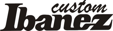 Наклейка с логотипом IBANEZ CUSTOM на грифе гитары
