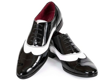 Czarne lakierki męskie Buty ślubne T25 MODINI r.41