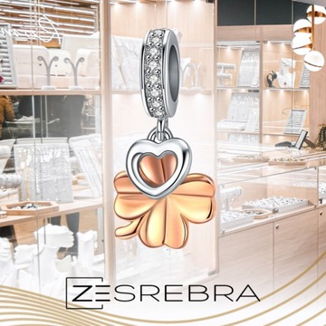 ПОДВЕСКИ золото CLOVER серебро 925 кулон S925 позолоченные цирконы бусины