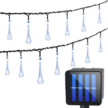 LED СОЛНЕЧНЫЙ САД САДОВЫЕ ИСИЛИЦЫ ICE 30xLED СЛЕЗЫ ДЕКОРАТИВНАЯ ЦЕПЬ