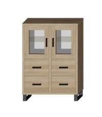 Шкаф SARA LOFT 2D4SZ 110 низкий металлический - lancelot