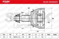 фото thumb №9, Шарнир внешний stark skjk-0200023 подходит для mercedes-benz klasa a