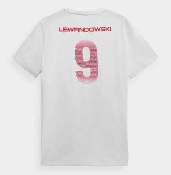 KOSZULKA KIBICA MĘSKA 4F LEWANDOWSKI RL9 T-SHIRT L