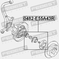 фото thumb №7, Febest 0482-e55a43r ступица колеса