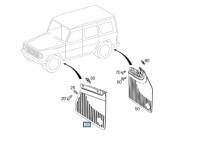 фото thumb №1, Брызговик перед защита g klasa w463 18- amg g 63