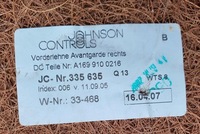 фото thumb №7, Спинка сиденье правое mercedes w245 a1699100216