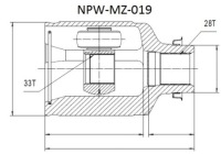 фото thumb №2, Шарнір внутрішній правий mazda 6 gg, gy 2.0tdi 02-