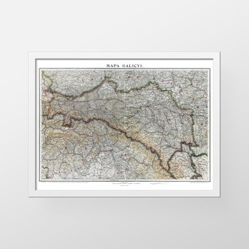 Карта Галиции / Galicia 1918 г. — 30x21 см — Херрих Алвин
