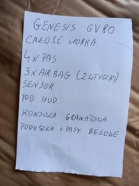 фото thumb №8, Консоль панель приладів датчик подушка безпеки 4 ремені genesis gv80