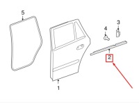 фото thumb №10, Mb gl x164 задня права молдинг декоративна зовнішня скло a1646904680