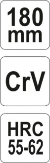 YATO Боковые отрезающие клещи CrV-типа, для тяжелых условий эксплуатации, 180