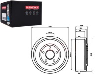 фото thumb №1, Тормозные барабаны тормозные 2szt. ford tourneo connect 02'- transit connect 02'-