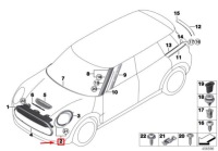 Mini clubman f54 передня ліва рамка фара чорний 51138739497 Київ, фото thumb