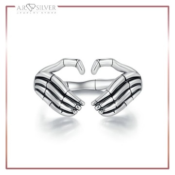Серебряное открытое кольцо РУКИ РЕГИВЕРА S925