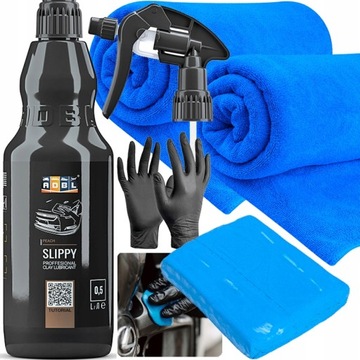 ADBL SLIPPY HIGH SLIP LUBRICANT 500мл + СМЫВАЮЩАЯ КРАСКУ ГЛИНА 180Г