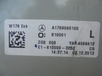 Лампа задний  задняя левая обычная mercedes a-klasa w176 a1769060100 idealna slask Киев, фото thumb
