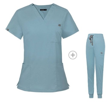 DAMSKI KOMPLET UNIFORM MEDYCZNY KOSZULKA SPODNIE
