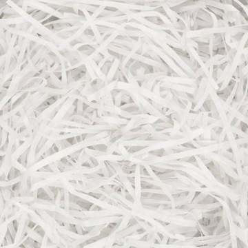 Наполнитель для подарков, подарочных упаковок, белый наполнитель, сено, полоски, 50г