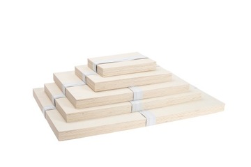 8x Sklejka Topolowa - Topola - 4mm – A4 297x210mm - Onlywood