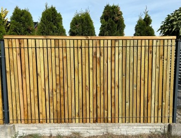 Ogrodzenie płot sztacheta mata panel 3d osłona do panela 3d taśma drewno