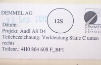 Купить 4h0864608f bf1 молдинг порог правый  задняя +лента a8 d4, фото thumb