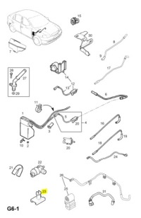 Супорт, клапан керуючий parowaniem пального opel astra-g + zafira-a 13105949 в Україні, фото thumb
