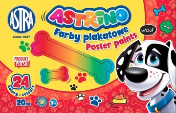 Краски для плакатов ASTRA Astrino 24 цвета 20 мл