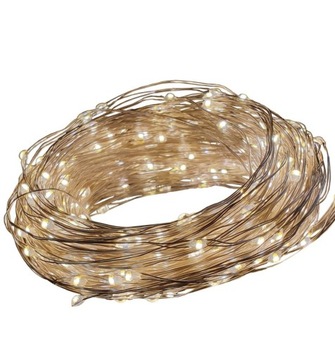 LAMPKI CHOINKOWE ŁEZKI 100 LED CIEPŁA BIEL 10 M