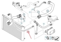 Пабтрубок  радиатора bmw 5 e60 17127796273 7796273 oem Киев, фото thumb