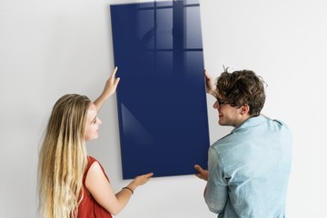Foto tablica magnetyczna suchościeralna Kolor granatowy Pionowa 60x120 cm
