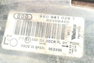 фото thumb №10, Лампа ліва передня audi a4 avant 8e5, b6 8e0941029t 2.5l дизель 2003