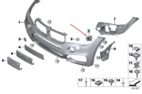 фото thumb №8, Bmw x6 f16 лівий кронштейн розпилювача фара m 51118056557 8056557