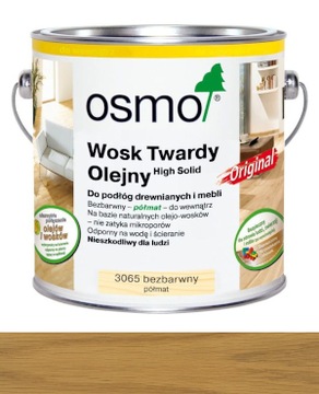 Osmo 3065 Масло с твердым воском, масло 0,125л Полуматовое
