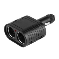 фото thumb №1, Rozgałęziacz роз'єм прикурювача подвійний чорний