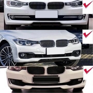 фото thumb №11, Bmw f30 f31 2013-2019 накладка бампера переднє спліттер чорний блиск