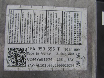 Модуль датчика подушки безопасности VW Caddy 1EA959655T