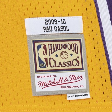 ФУТБОЛКА MITCHELL&NESS NBA GOLD JERSEY LAKERS 2009 PAU GASOL СВЕТЛО-ЗОЛОТАЯ - M