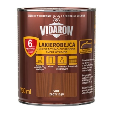 Vidaron Stain лак золотой дуб 0,75л