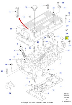 фото thumb №8, Заглушка головка cylindrów/zawory/pokrywa sierra 1987-1993 dd 6161592