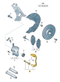 фото thumb №1, Nowe оригінальні audi оригінальний номер скоба супорт. ham.lp 3q0615125