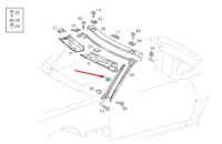 Mercedes-benz sl r129 молдинг бічна скло передньої лівий a1296900139 Зі Шроту, фото thumb