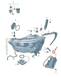 фото thumb №1, Audi q3 f3 правый фара cover cap 83a941158