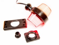 Купить Габаритный фонарь красный оранжевая old school тюнинг led неон style tir, фото thumb