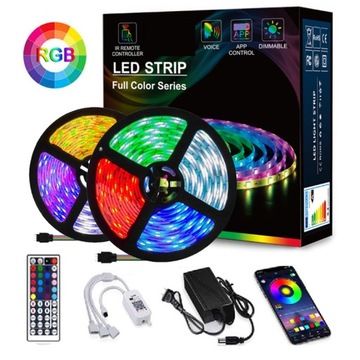 Набор светодиодных лампочек RGB 5050 BLUETOOTH длиной 20 м.