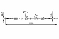 фото thumb №15, Трос гальма ручного bosch 1987482834 47210s9aa02 honda cr-v ii 02-06