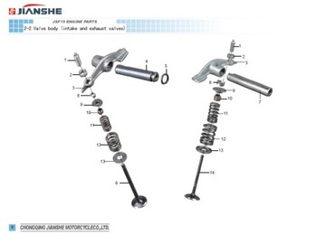 QUAD BS250S-5 КЛАПАННЫЕ ПРУЖИНЫ JIANSHE PUMA