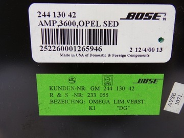 фото thumb №7, Підсилювач радіо bose opel omega b рестайлінг 24413042