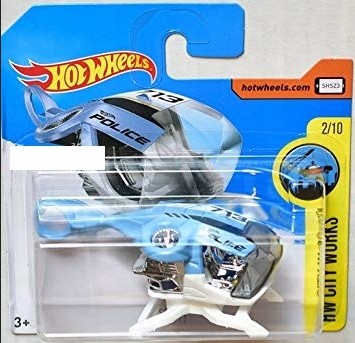 КОЛЛЕКЦИОННАЯ МЕТАЛЛИЧЕСКАЯ АВТОМОБИЛЬНАЯ МАШИНА HOT WHEELS ВЕРТОЛЕТ SKY FI ПОЛИЦИЯ 2/10