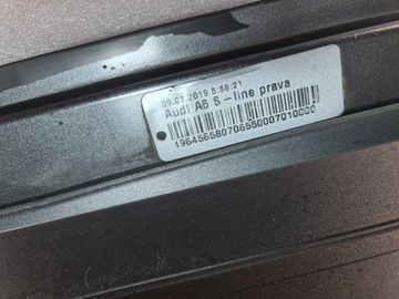 фото thumb №10, Audi a6 c8 4k универсал s-line правая планка пороговая накладка порога 4k0853856a